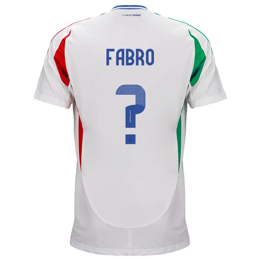 Danxen Dámské Itálie Jacopo Del Fabro #0 Bílý Daleko Hráčské Dresy 24-26 Dres
