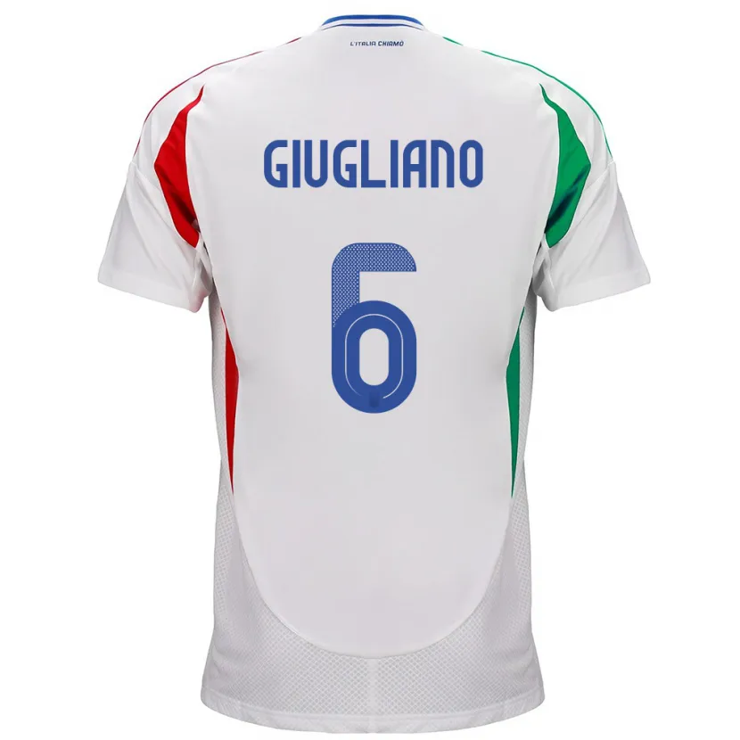 Danxen Dámské Itálie Manuela Giugliano #6 Bílý Daleko Hráčské Dresy 24-26 Dres