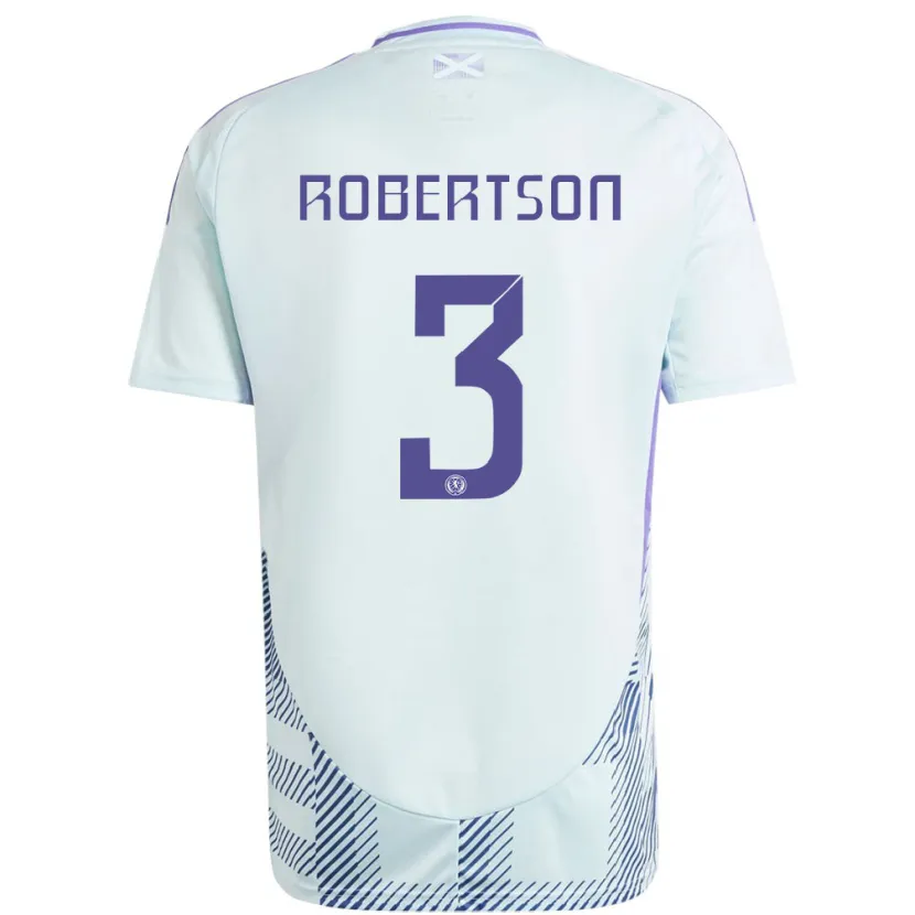 Danxen Dámské Skotsko Andrew Robertson #3 Světle Mátově Modrá Daleko Hráčské Dresy 24-26 Dres