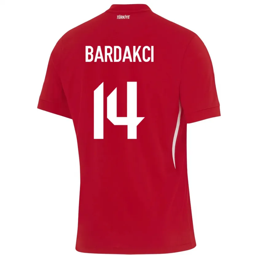 Danxen Dámské Turecko Abdülkerim Bardakcı #14 Červené Daleko Hráčské Dresy 24-26 Dres