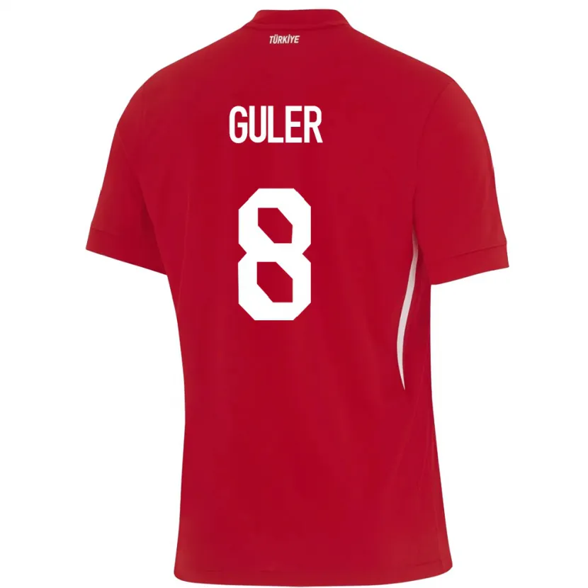 Danxen Dámské Turecko Arda Güler #8 Červené Daleko Hráčské Dresy 24-26 Dres