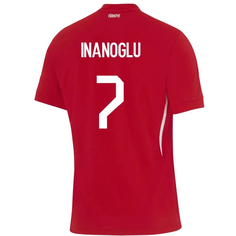 Danxen Dámské Turecko Kaan İnanoğlu #7 Červené Daleko Hráčské Dresy 24-26 Dres