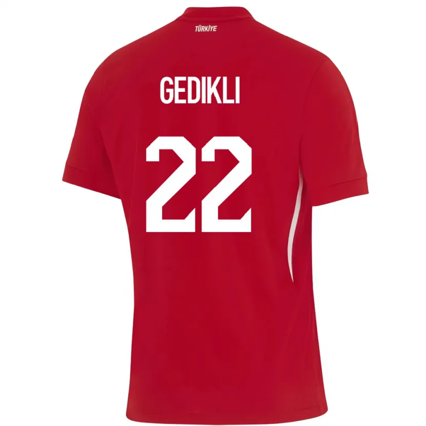 Danxen Dámské Turecko Berkant Gedikli #22 Červené Daleko Hráčské Dresy 24-26 Dres