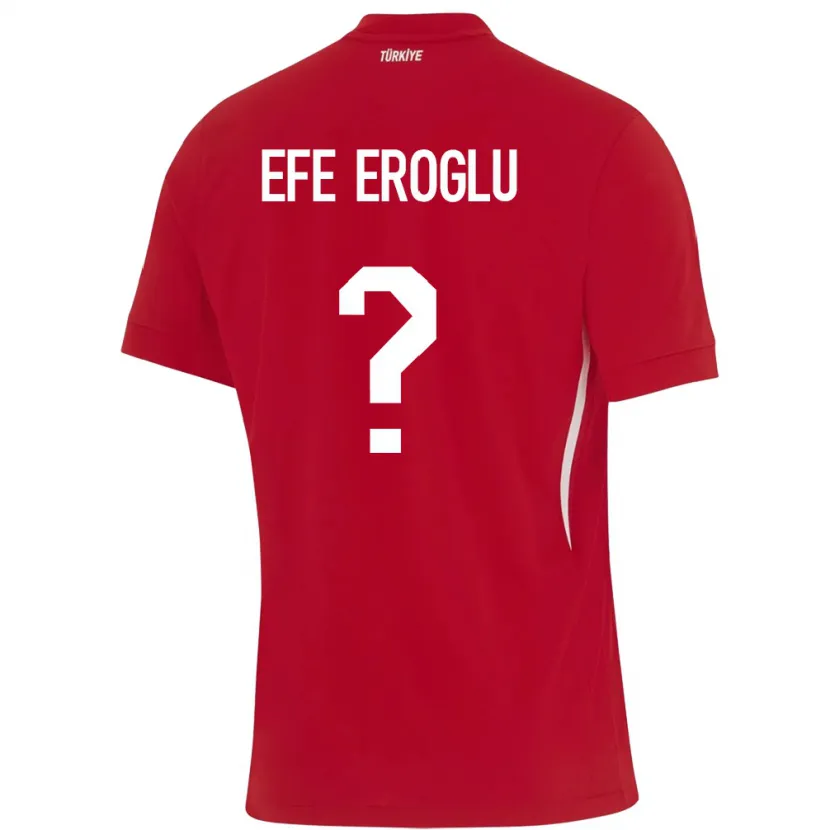Danxen Dámské Turecko Cem Efe Eroğlu #0 Červené Daleko Hráčské Dresy 24-26 Dres