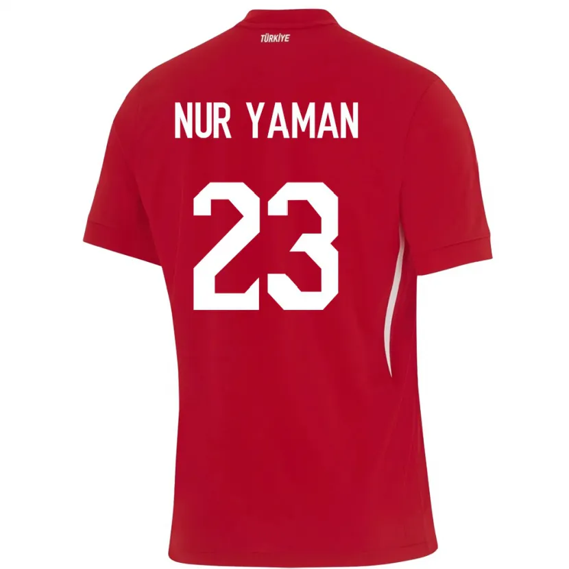 Danxen Dámské Turecko Gamze Nur Yaman #23 Červené Daleko Hráčské Dresy 24-26 Dres