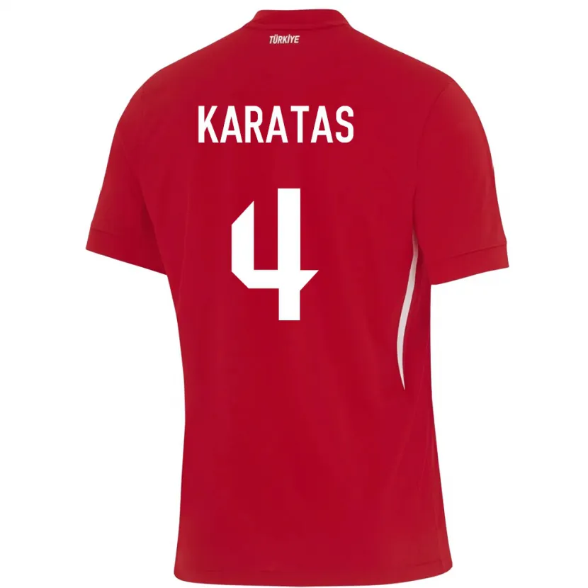 Danxen Dámské Turecko Eda Karataş #4 Červené Daleko Hráčské Dresy 24-26 Dres