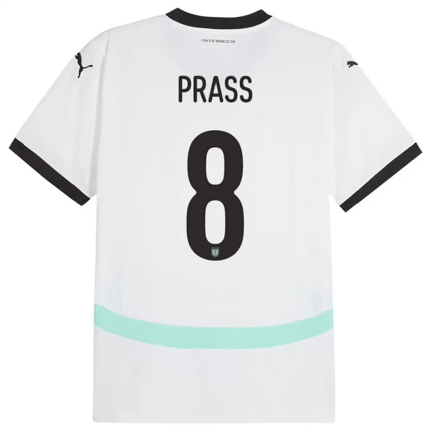 Danxen Dámské Rakousko Alexander Prass #8 Bílý Daleko Hráčské Dresy 24-26 Dres
