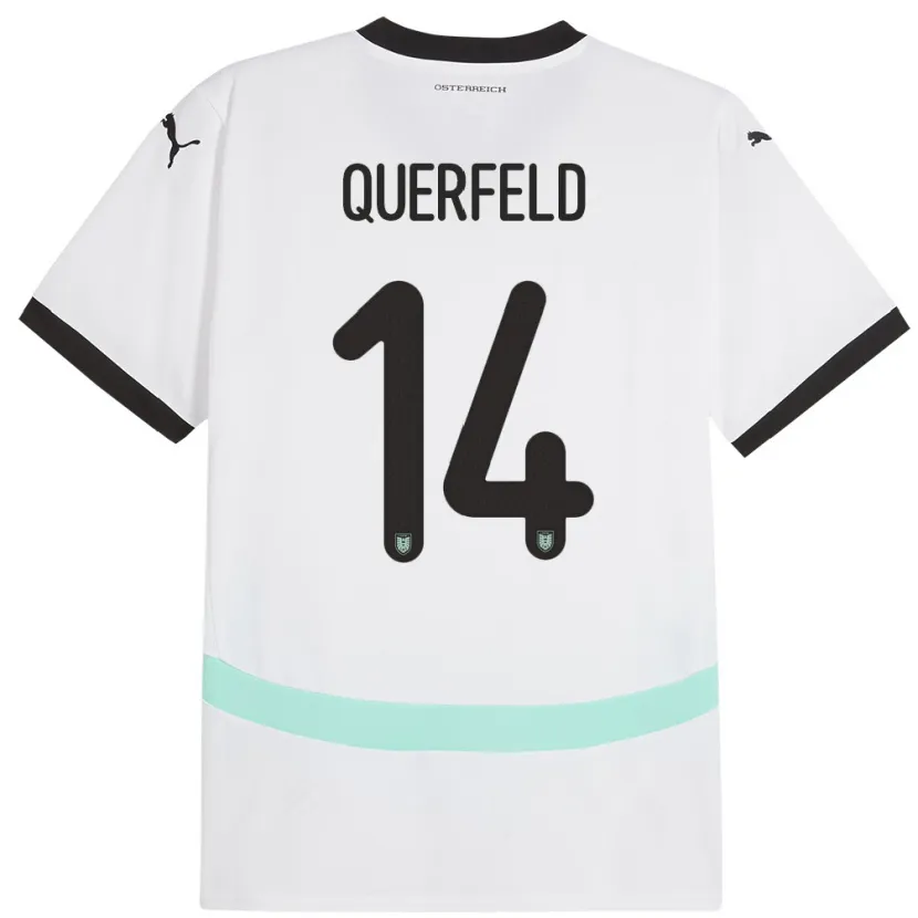 Danxen Dámské Rakousko Leopold Querfeld #14 Bílý Daleko Hráčské Dresy 24-26 Dres