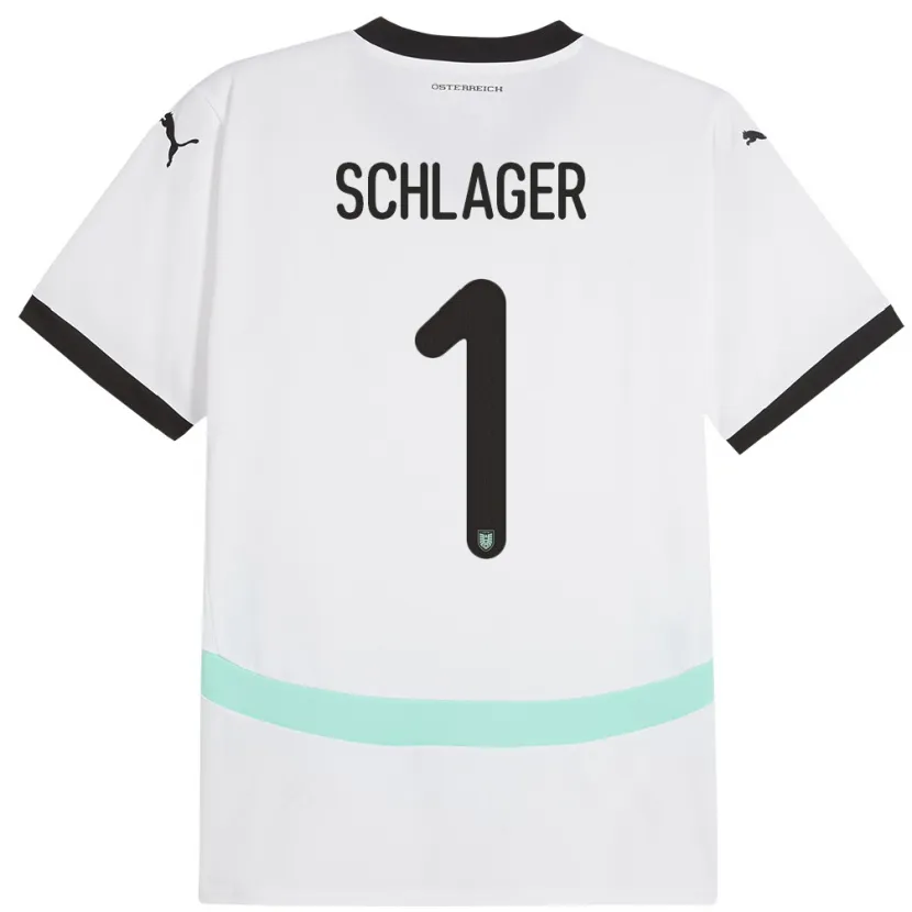 Danxen Dámské Rakousko Alexander Schlager #1 Bílý Daleko Hráčské Dresy 24-26 Dres
