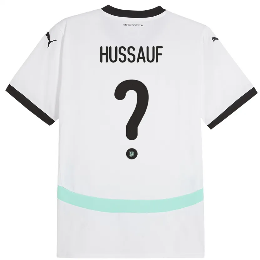 Danxen Dámské Rakousko Julian Hussauf #0 Bílý Daleko Hráčské Dresy 24-26 Dres