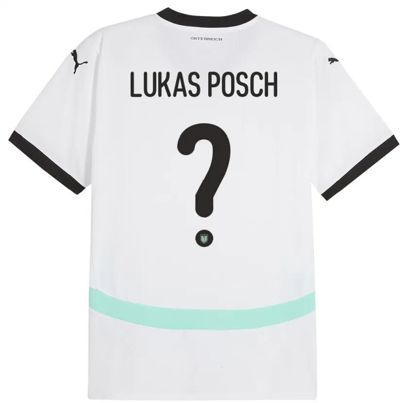 Danxen Dámské Rakousko Lukas Posch #0 Bílý Daleko Hráčské Dresy 24-26 Dres