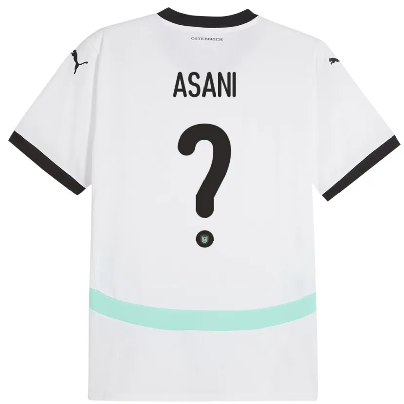 Danxen Dámské Rakousko Amir Asani #0 Bílý Daleko Hráčské Dresy 24-26 Dres