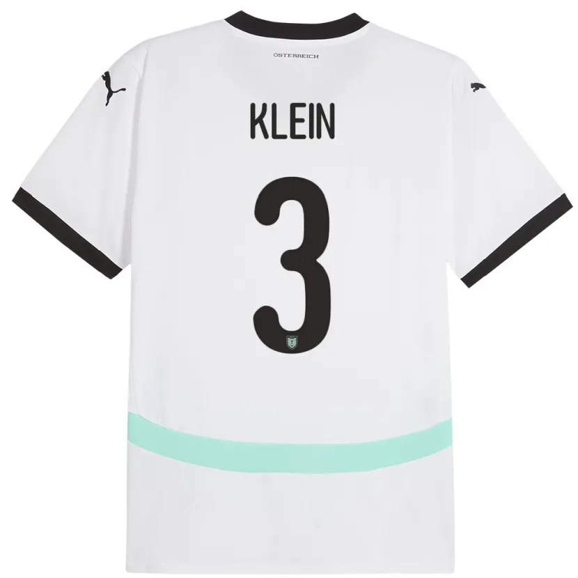 Danxen Dámské Rakousko Jennifer Klein #3 Bílý Daleko Hráčské Dresy 24-26 Dres