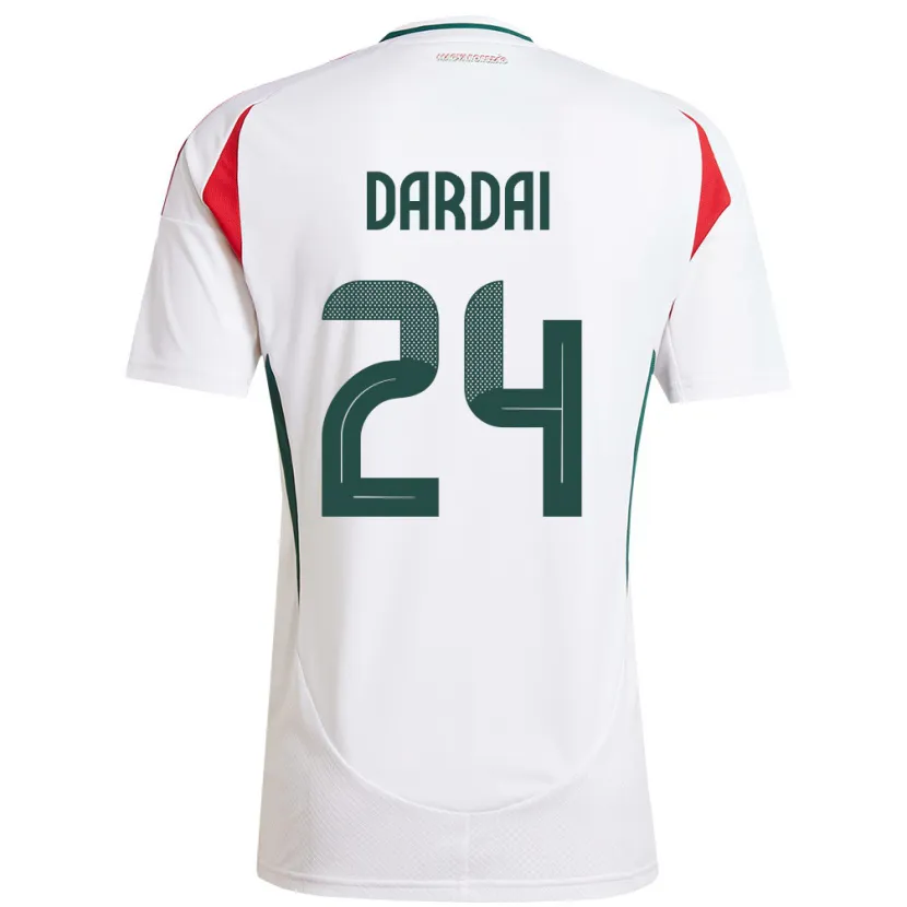Danxen Dámské Maďarsko Márton Dárdai #24 Bílý Daleko Hráčské Dresy 24-26 Dres