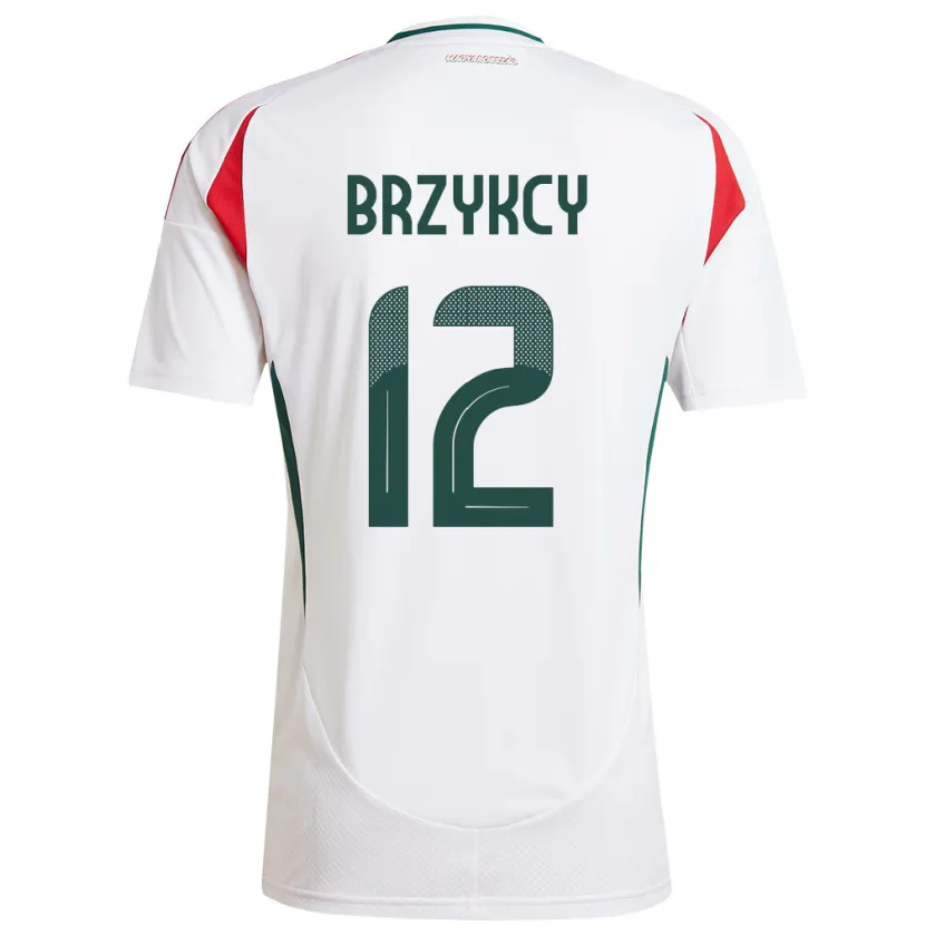 Danxen Dámské Maďarsko Lauren Brzykcy #12 Bílý Daleko Hráčské Dresy 24-26 Dres