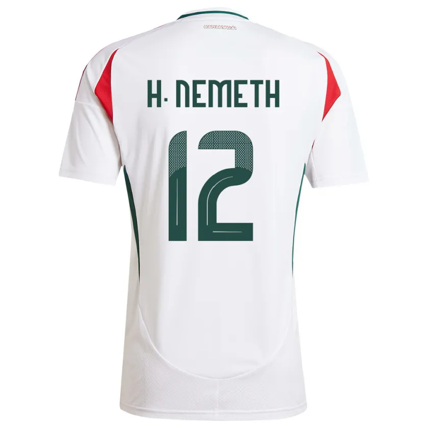 Danxen Dámské Maďarsko Hanna Németh #12 Bílý Daleko Hráčské Dresy 24-26 Dres