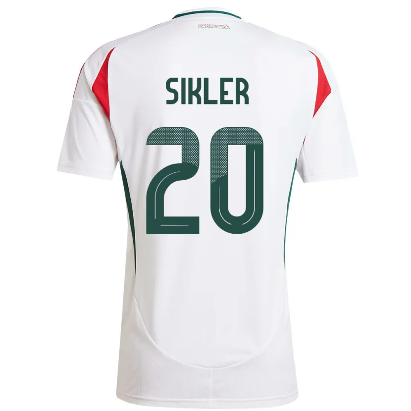 Danxen Dámské Maďarsko Kinga Sikler #20 Bílý Daleko Hráčské Dresy 24-26 Dres