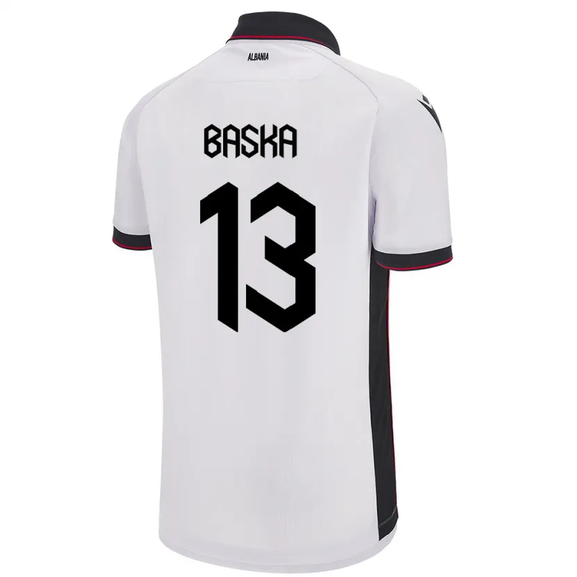 Danxen Dámské Albánie Maria Baska #13 Bílý Daleko Hráčské Dresy 24-26 Dres