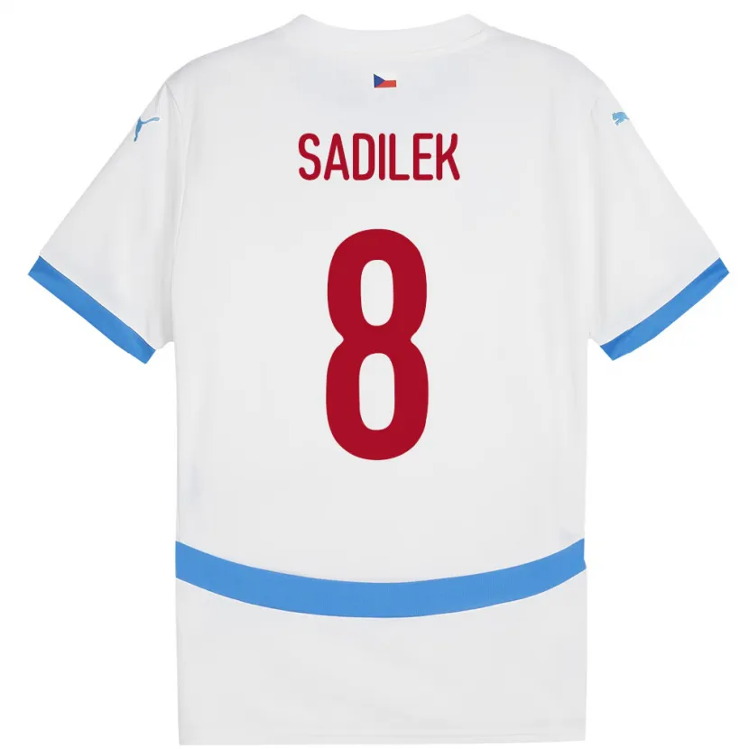 Danxen Dámské Česko Michal Sadílek #8 Bílý Daleko Hráčské Dresy 24-26 Dres