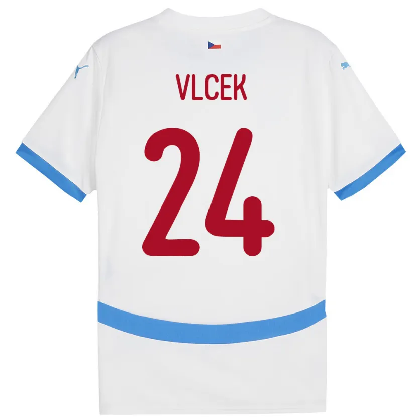 Danxen Dámské Česko Tomas Vlcek #24 Bílý Daleko Hráčské Dresy 24-26 Dres