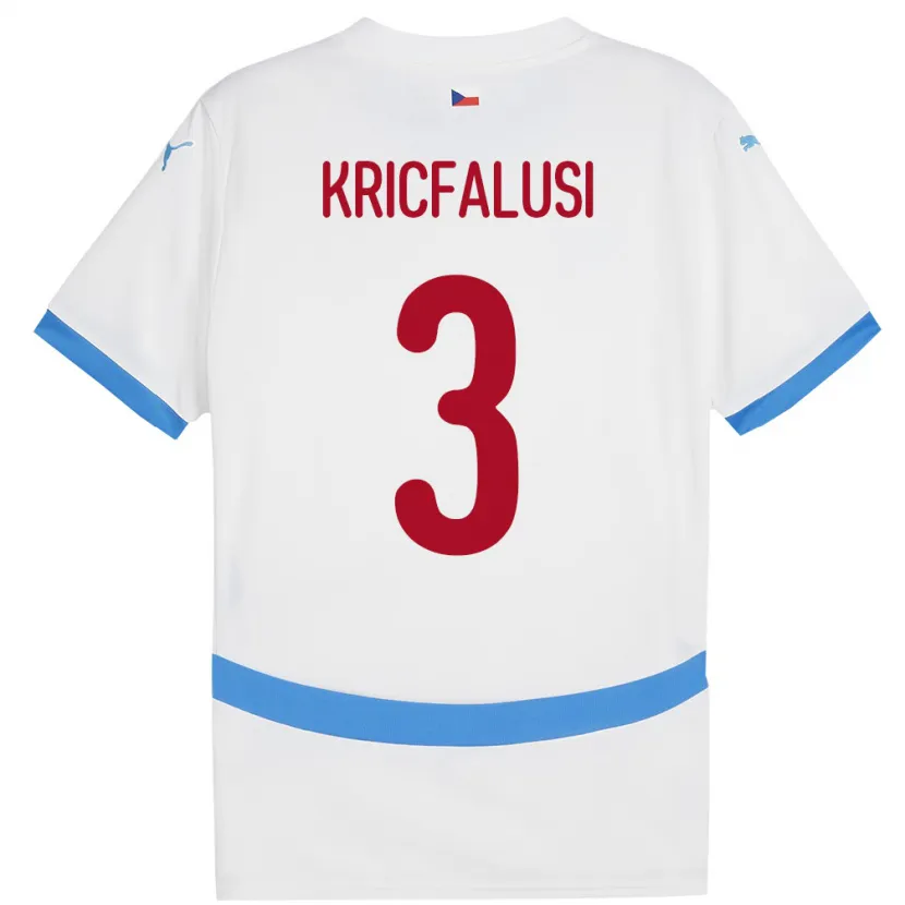Danxen Dámské Česko Ondrej Kricfalusi #3 Bílý Daleko Hráčské Dresy 24-26 Dres