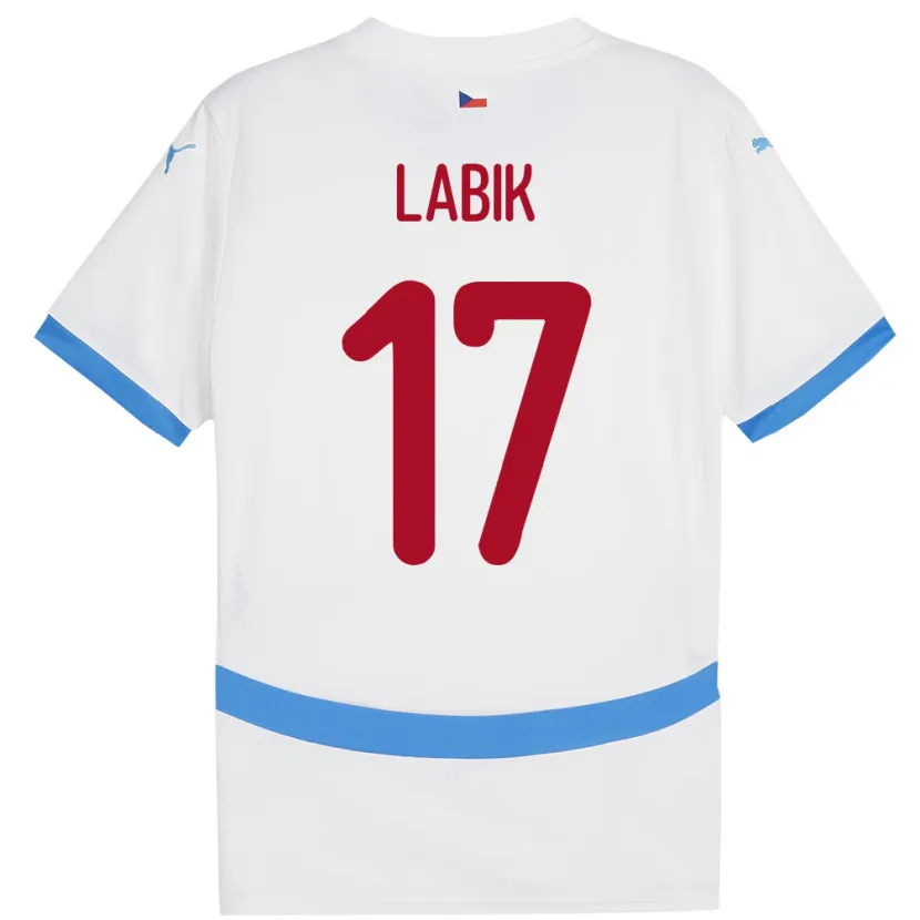 Danxen Dámské Česko Albert Labik #17 Bílý Daleko Hráčské Dresy 24-26 Dres