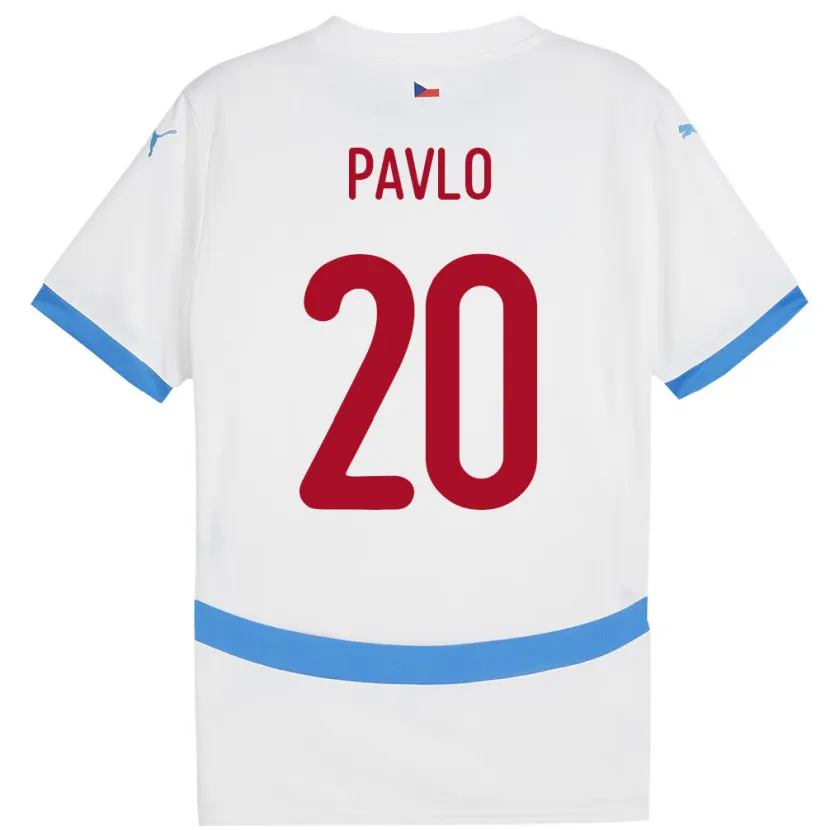 Danxen Dámské Česko Simon Pavlo #20 Bílý Daleko Hráčské Dresy 24-26 Dres