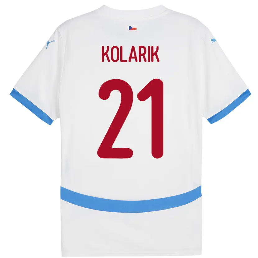 Danxen Dámské Česko Josef Kolarik #21 Bílý Daleko Hráčské Dresy 24-26 Dres