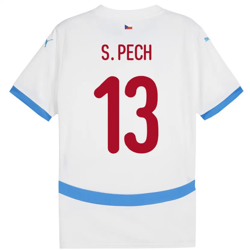 Danxen Dámské Česko Sebastian Pech #13 Bílý Daleko Hráčské Dresy 24-26 Dres