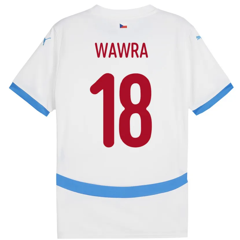 Danxen Dámské Česko Ondrej Wawra #18 Bílý Daleko Hráčské Dresy 24-26 Dres