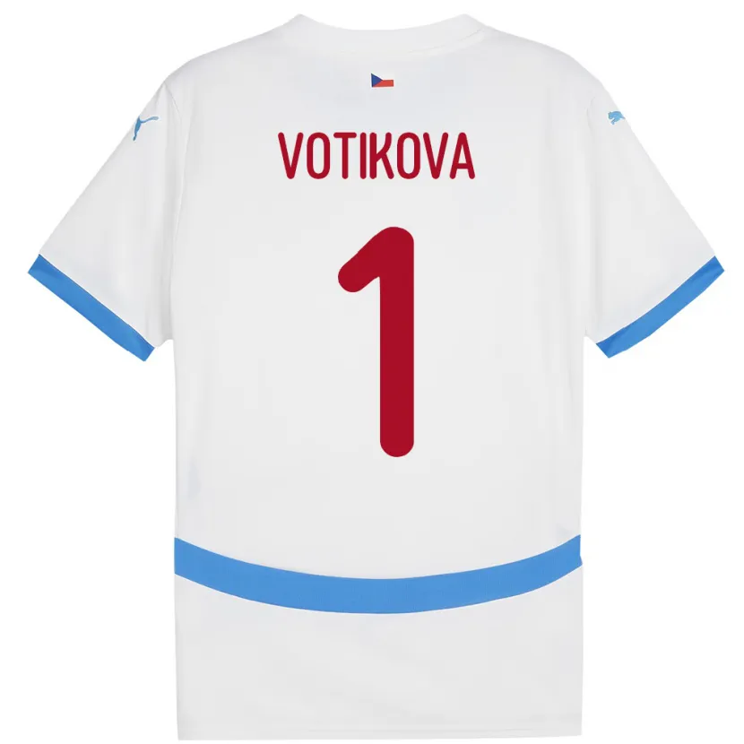 Danxen Dámské Česko Barbora Votíková #1 Bílý Daleko Hráčské Dresy 24-26 Dres