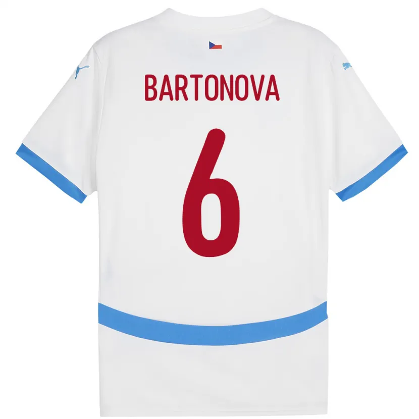 Danxen Dámské Česko Eva Bartoňová #6 Bílý Daleko Hráčské Dresy 24-26 Dres