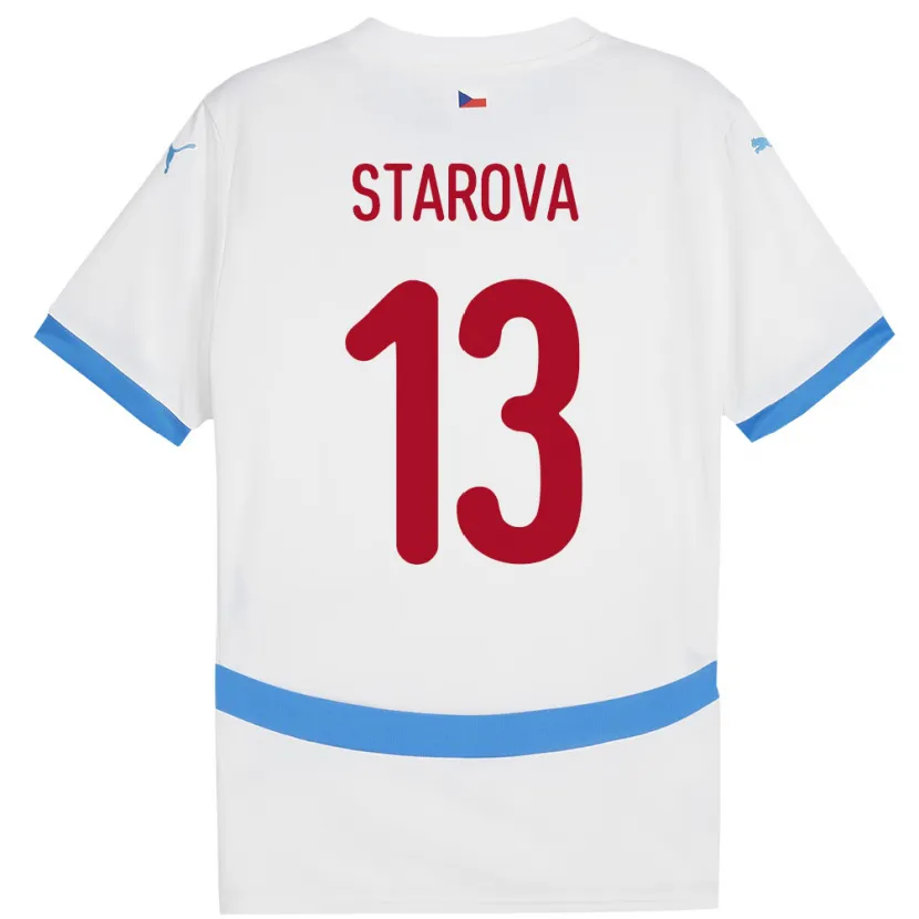 Danxen Dámské Česko Antonie Stárová #13 Bílý Daleko Hráčské Dresy 24-26 Dres