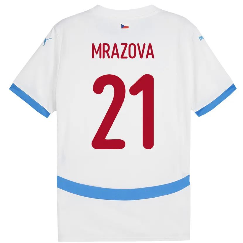 Danxen Dámské Česko Miroslava Mrázová #21 Bílý Daleko Hráčské Dresy 24-26 Dres