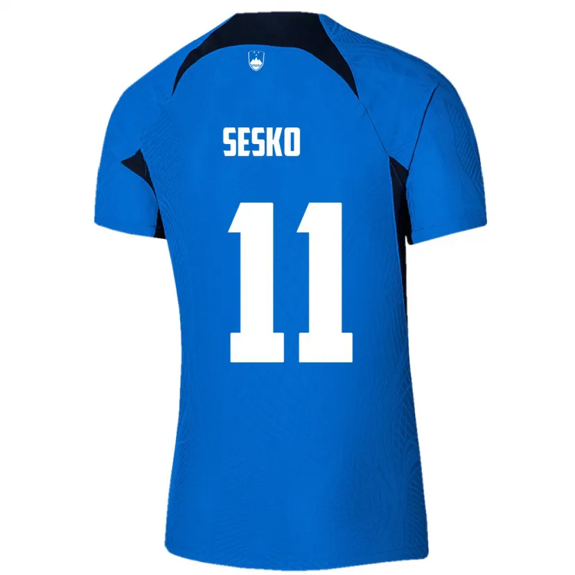 Danxen Dámské Slovinsko Benjamin Sesko #11 Modrý Daleko Hráčské Dresy 24-26 Dres