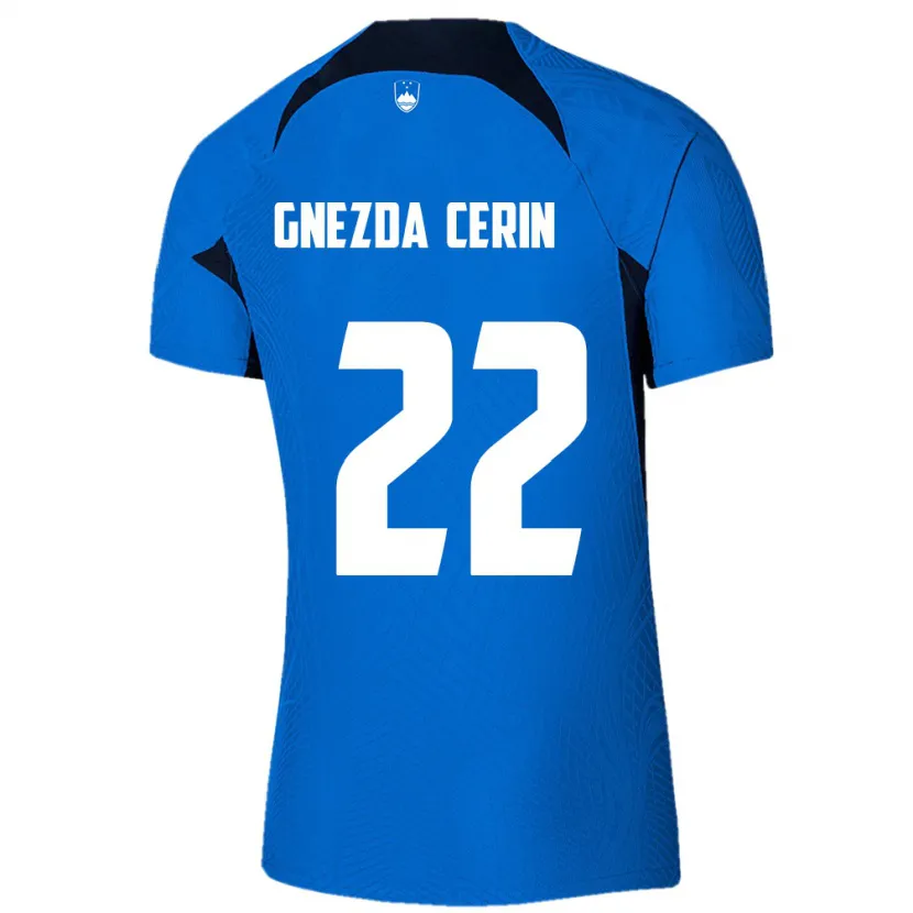 Danxen Dámské Slovinsko Adam Gnezda Cerin #22 Modrý Daleko Hráčské Dresy 24-26 Dres