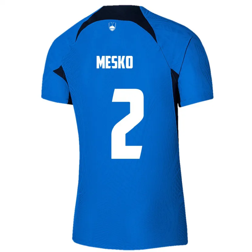 Danxen Dámské Slovinsko Zan Mesko #2 Modrý Daleko Hráčské Dresy 24-26 Dres