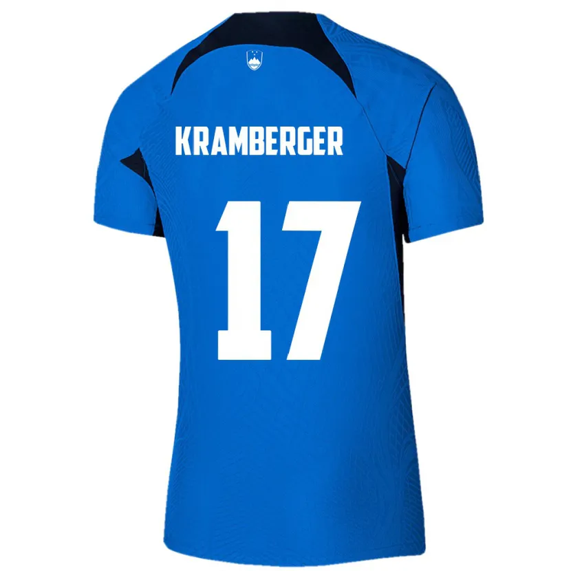 Danxen Dámské Slovinsko Enej Kramberger #17 Modrý Daleko Hráčské Dresy 24-26 Dres