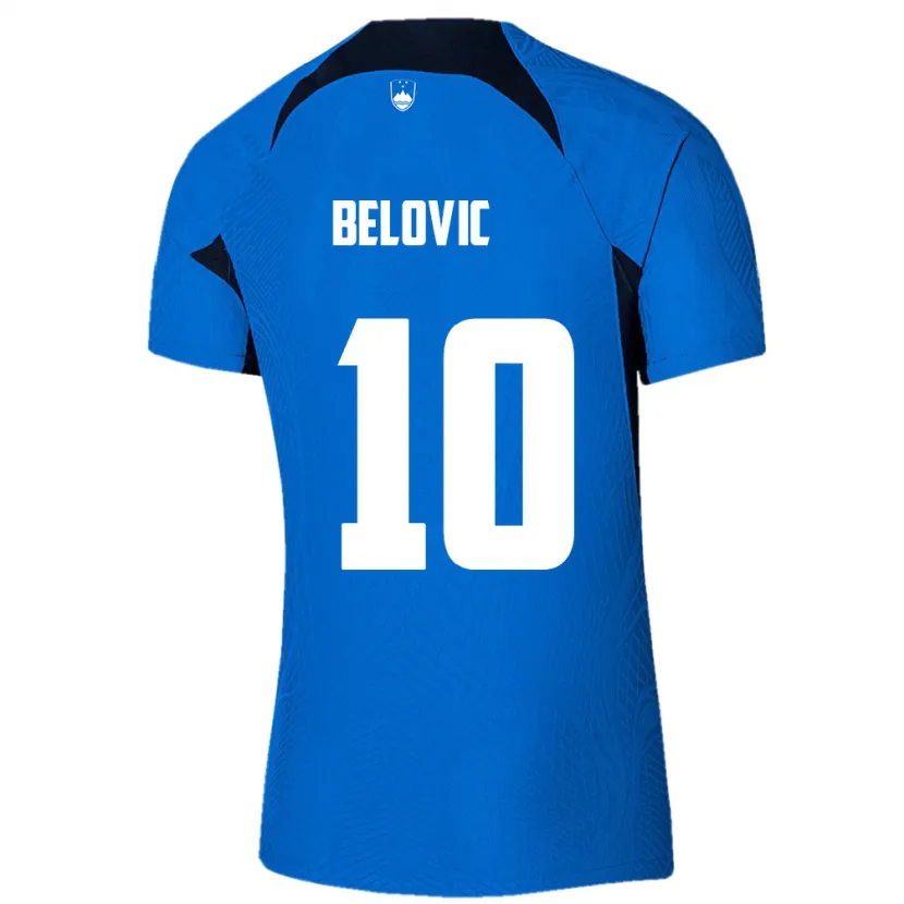 Danxen Dámské Slovinsko Nik Belovic #10 Modrý Daleko Hráčské Dresy 24-26 Dres