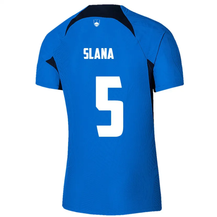 Danxen Dámské Slovinsko Filip Slana #5 Modrý Daleko Hráčské Dresy 24-26 Dres
