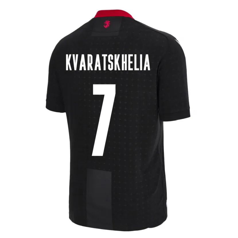Danxen Dámské Georgia Khvicha Kvaratskhelia #7 Černá Daleko Hráčské Dresy 24-26 Dres