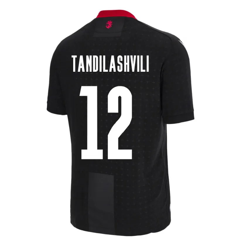 Danxen Dámské Georgia Levan Tandilashvili #12 Černá Daleko Hráčské Dresy 24-26 Dres