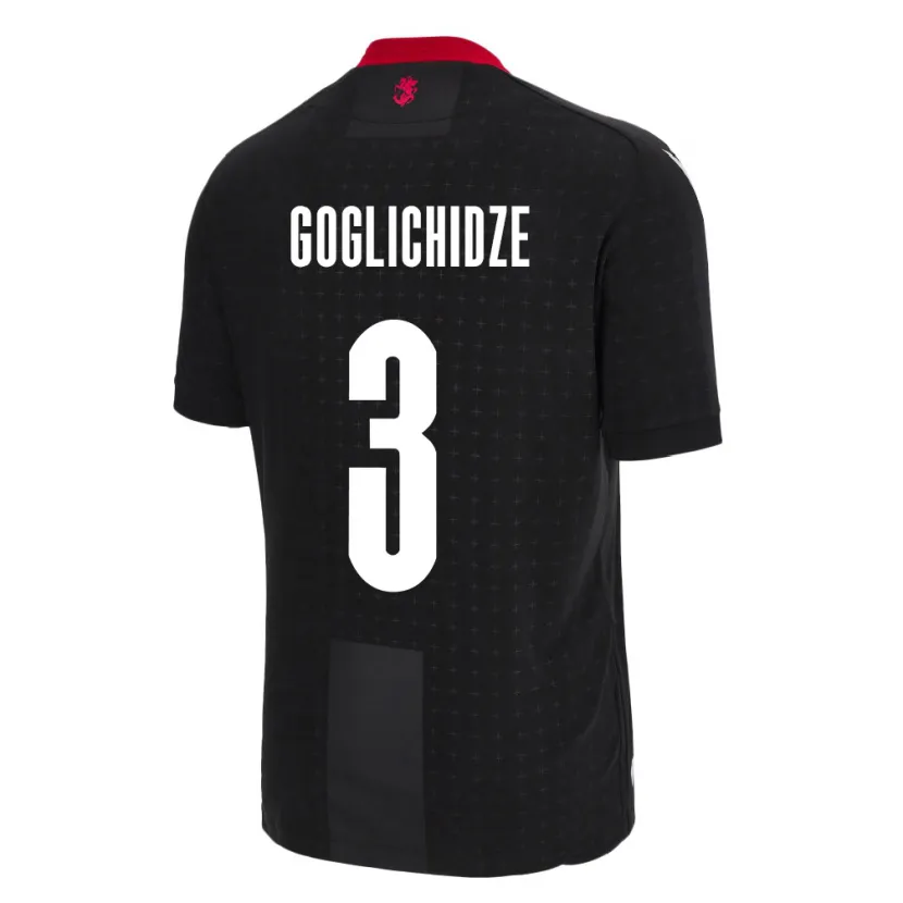 Danxen Dámské Georgia Saba Goglichidze #3 Černá Daleko Hráčské Dresy 24-26 Dres