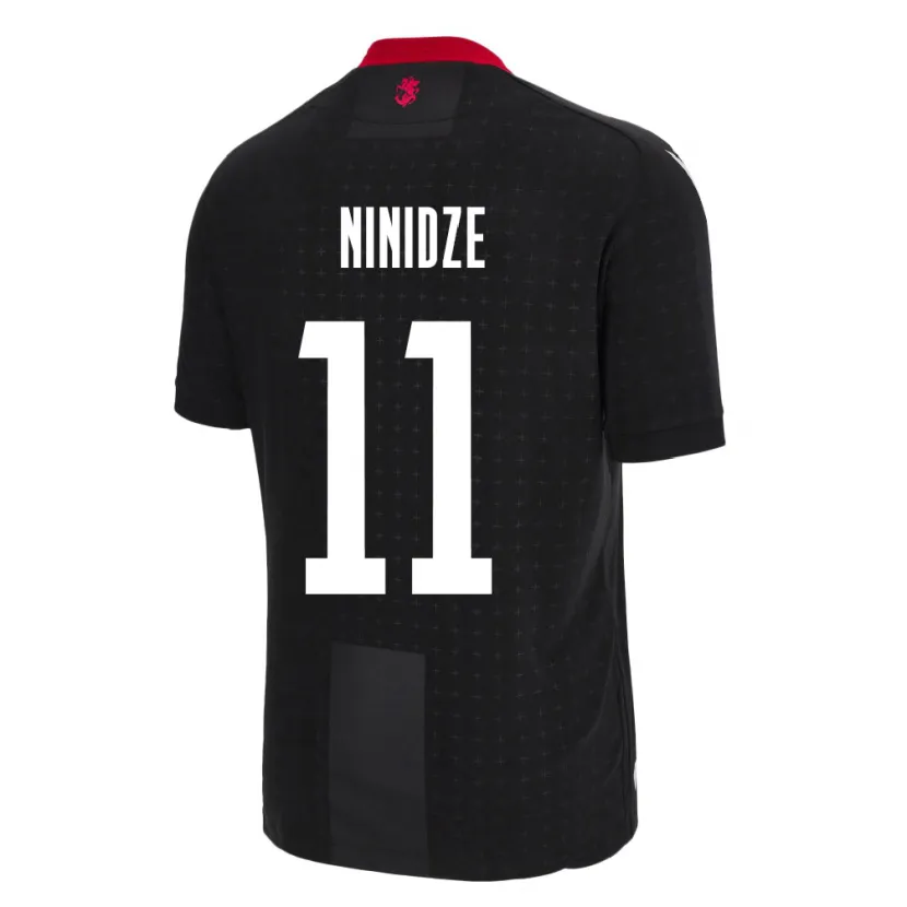 Danxen Dámské Georgia Nikoloz Ninidze #11 Černá Daleko Hráčské Dresy 24-26 Dres