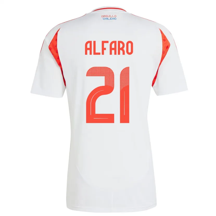 Danxen Dámské Chile Julián Alfaro #21 Bílý Daleko Hráčské Dresy 24-26 Dres