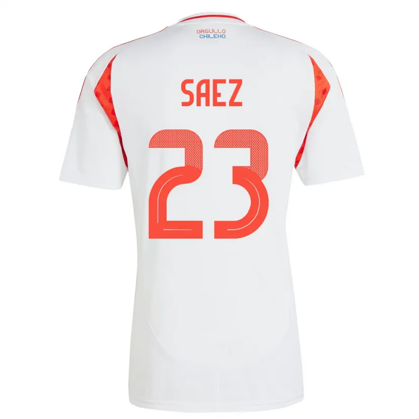 Danxen Dámské Chile Ignacio Sáez #23 Bílý Daleko Hráčské Dresy 24-26 Dres