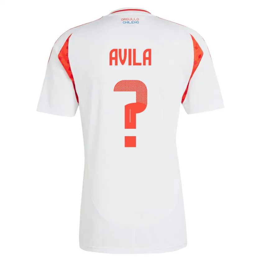 Danxen Dámské Chile Gustavo Ávila #0 Bílý Daleko Hráčské Dresy 24-26 Dres