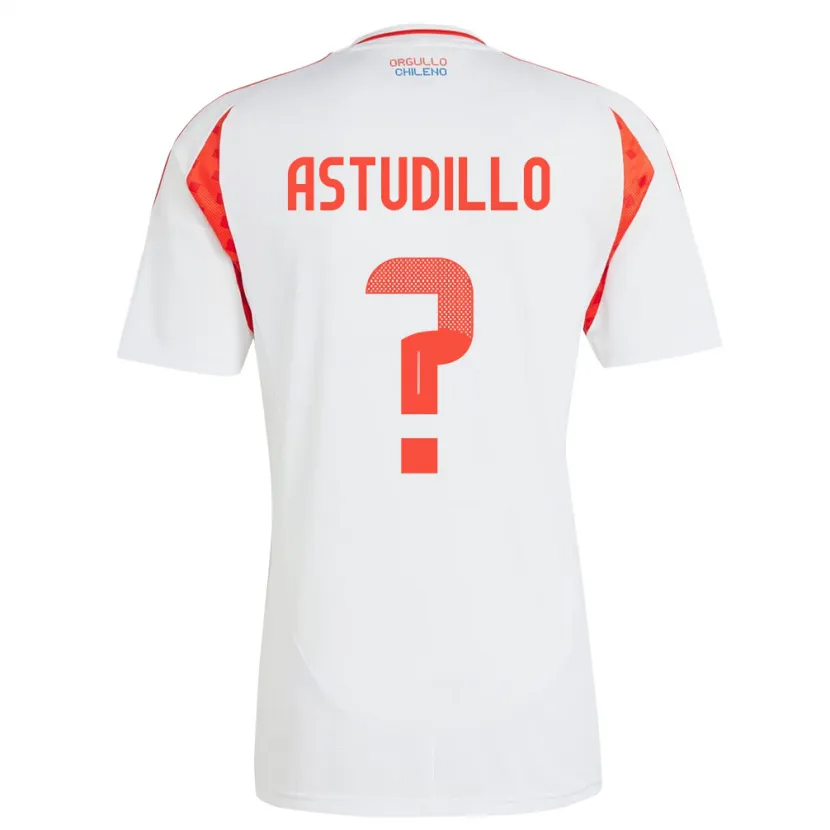 Danxen Dámské Chile Jerall Astudillo #0 Bílý Daleko Hráčské Dresy 24-26 Dres