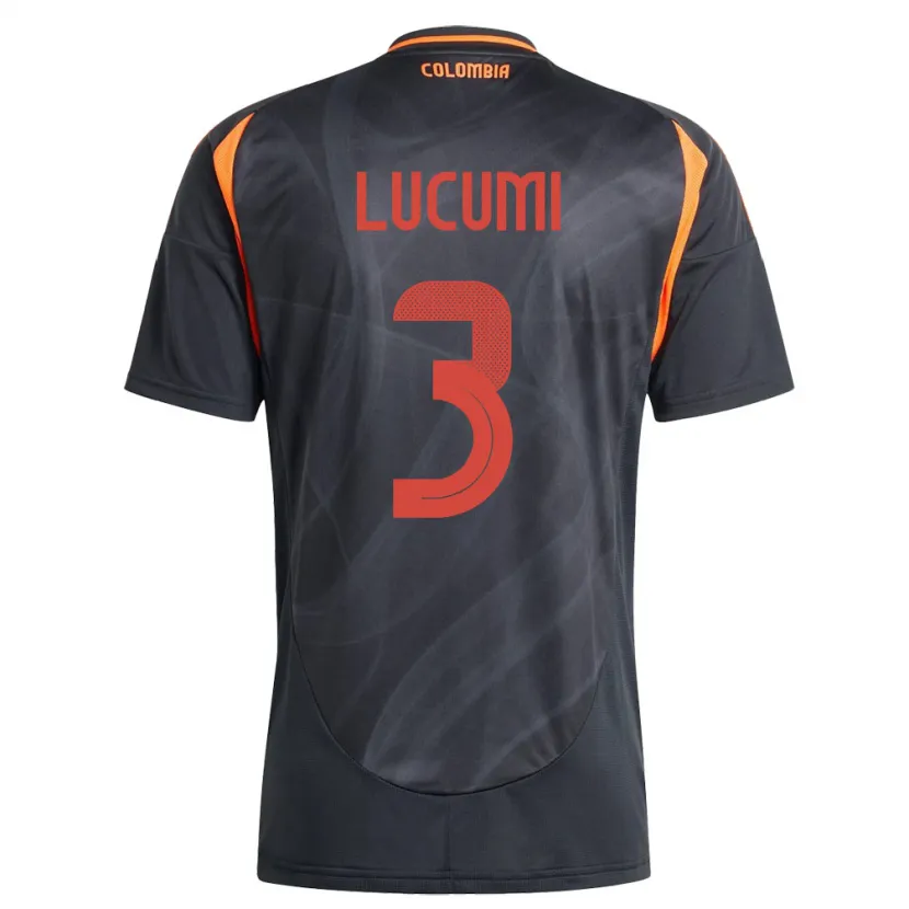 Danxen Dámské Kolumbie Jhon Lucumí #3 Černá Daleko Hráčské Dresy 24-26 Dres