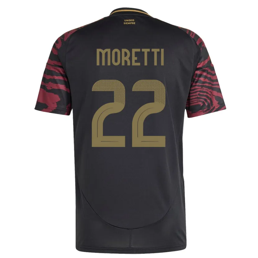 Danxen Dámské Peru Jair Moretti #22 Černá Daleko Hráčské Dresy 24-26 Dres